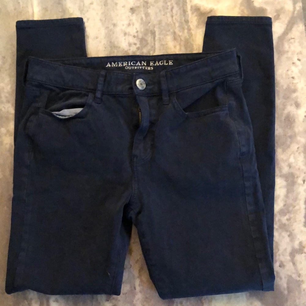 Navy Hi Rise Jegging American Eagle 4 Short